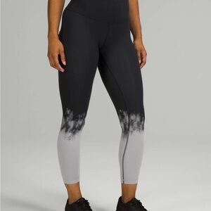 Lululemon Athletica Black and Gray Gradient Leggings size 8 -25inch inseam